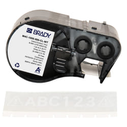 Brady M4C-1000-595-CL-WT printer label Translucent, White Self-adhesive printer label