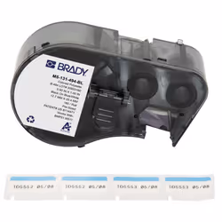 Brady M5-131-494-BL, Black, Blue, White, Self-adhesive printer label, Die-cut label, Polyester, Thermal transfer, Acrylic