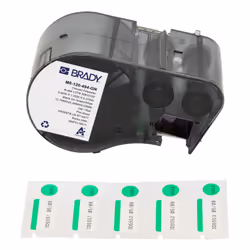Brady M5-120-494-GN, Black, Green, White, Self-adhesive printer label, Die-cut label, Polyester, Thermal transfer, Acrylic