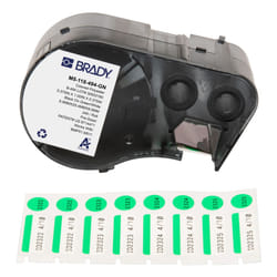 Brady M5-118-494-GN printer label Black, Green, White Self-adhesive printer label