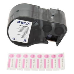 Brady M5-118-494-PK printer label Black, Pink, White Self-adhesive printer label