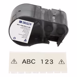 Brady M5C-1500-595-CL-BK, Black, Translucent, Self-adhesive printer label, Continuous label, Vinyl, Thermal transfer, Acrylic