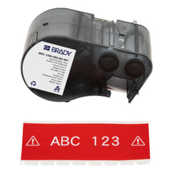 Brady M5C-1500-595-RD-WT printer label Red, White Self-adhesive printer label