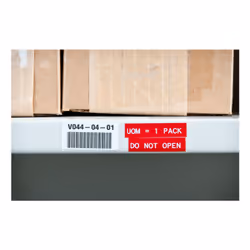 Brady M5C-1500-595-RD-WT printer label Red, White Self-adhesive printer label