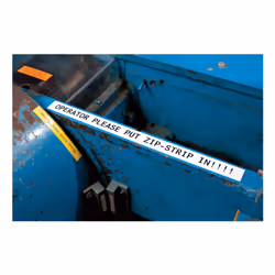 Brady M5C-1500-595-WT-BK printer label Black, White Self-adhesive printer label