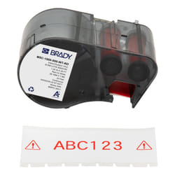 Brady M5C-1500-595-WT-RD printer label Red, White Self-adhesive printer label