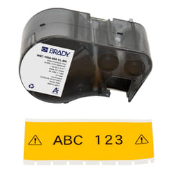 Brady M5C-1500-595-YL-BK printer label Black, Yellow Self-adhesive printer label