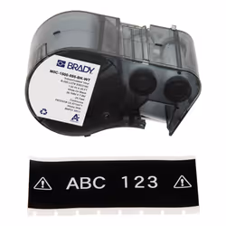 Brady M5C-1500-595-BK-WT, Black, White, Self-adhesive printer label, Continuous label, Vinyl, Thermal transfer, Acrylic