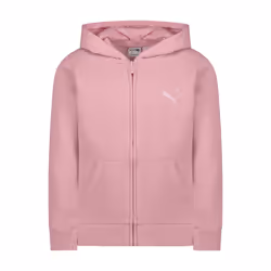 PUMA girls Core Logo Zip Up Hoodie Hooded Sweatshirt Light Pink X-Large US