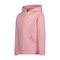 PUMA girls Core Logo Zip Up Hoodie Hooded Sweatshirt  Light Pink  X-Large US