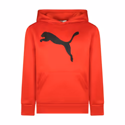 PUMA boys Logo Pullover Hoodie Hooded Sweatshirt High Risk Red Large US