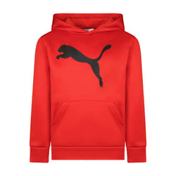 PUMA boys Logo Pullover Hoodie Hooded Sweatshirt  High Risk Red  Large US