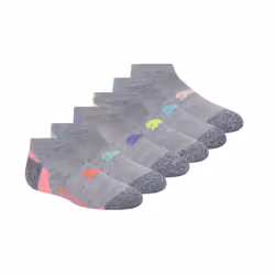 PUMA Kids Big girls 6 Pack Low cut Socks greyPink 9-11
