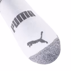PUMA Men's Tall Size 8 Pack Low Cut Socks  White/Steel Grey  13-15
