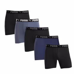 Puma Men's Microfiber Boxer Brief 5-pack (Medium Black / Grey / Blue