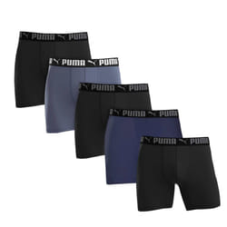 Puma Men's Microfiber Boxer Brief  5-pack (Medium  Black / Grey / Blue