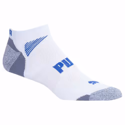 Puma Men's No show Sport Socks  Moisture Control  Arch Support 8 Pair Extended Size - Shoe Size 12-16  White