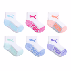 PUMA Baby 6 Pack Infant Anklet Socks grayMulti 0-12 Months US