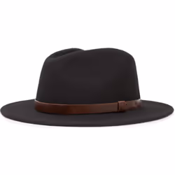 Brixton Messer Fedora Hat, black, Size L
