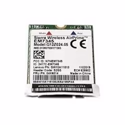 Lenovo ThinkPad EM7345 4G LTE, Internal, Wireless, WWAN, Multicolour