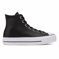 Converse Chuck Taylor All Star Womens Black Lift Clean Hi Trainers - UK 6
