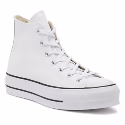 Converse Chuck Taylor All Star Womens White Lift Clean Hi Trainers - UK 4