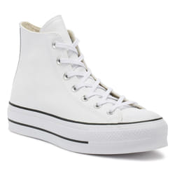 Converse Chuck Taylor All Star Womens White Lift Clean Hi Trainers - UK 4