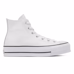 Converse Chuck Taylor All Star Womens White Lift Clean Hi Trainers - UK 4