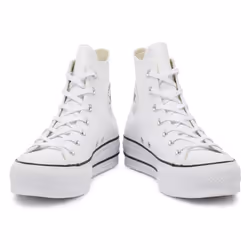 Converse Chuck Taylor All Star Womens White Lift Clean Hi Trainers - UK 4