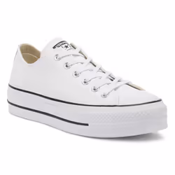 Converse Chuck Taylor All Star Womens White Lift Clean Ox Trainers - UK 4