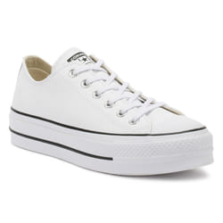 Converse Chuck Taylor All Star Womens White Lift Clean Ox Trainers - UK 5
