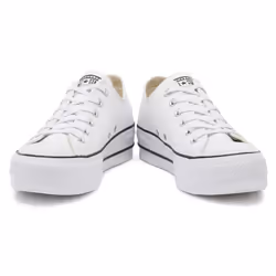 Converse Chuck Taylor All Star Womens White Lift Clean Ox Trainers - UK 6