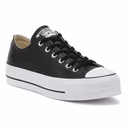 Converse Chuck Taylor All Star Womens Black Lift Clean Ox Trainers - UK 4