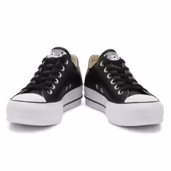 Converse Chuck Taylor All Star Womens Black Lift Clean Ox Trainers - UK 4