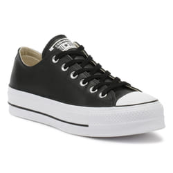 Converse Chuck Taylor All Star Womens Black Lift Clean Ox Trainers - UK 6