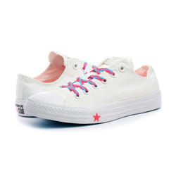 Converse CTAS OX 564117C White/Racer Pink Women's UK 3-8 - UK 8-EU 41.5-US 10