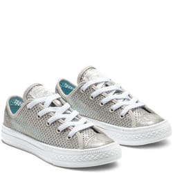 Converse CTAS OX 664200C Silver Girl's/Women's UK 10-5.5 - UK 11-EU 28.5-US 11C