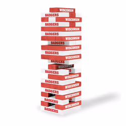 Wild Sports NCAA Wisconsin Badgers Table Top Stackers 3 x 1 x .5 Team Color