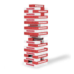 Wild Sports NCAA Wisconsin Badgers Table Top Stackers 3 x 1 x .5  Team Color