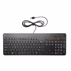 HP K8P74AA, Full-size (100%), Wired, USB, Mechanical, Black
