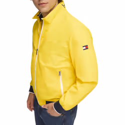 Tommy Hilfiger Men's Yachting Bomber Jacket  Cyber Yellow