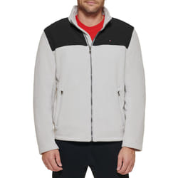 Tommy Hilfiger Men's Classic Zip Front Polar Fleece Jacket  Black/Whit