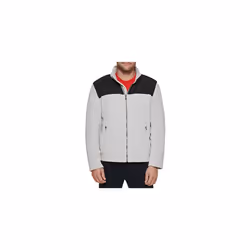 Tommy Hilfiger Men's Classic Zip Front Polar Fleece Jacket  Black/Whit