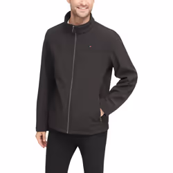 Tommy Hilfiger Men's Big & Tall Classic Soft Shell Jacket  Black  5X