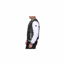 Tommy Hilfiger Men's Quilted Varsity Puffer Bomber  Black/White  XX-La