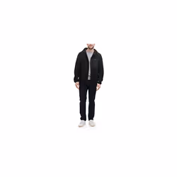 Tommy Hilfiger mens Hooded Performance Fleece Jacket  Black/Black Mixe