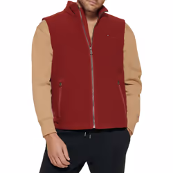 Tommy Hilfiger Mens Polar Fleece Vest Red Medium