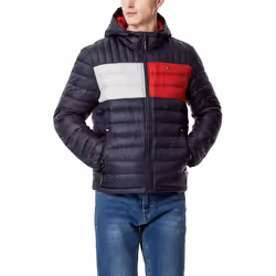 Tommy Hilfiger Men's Water Resistant Ultra Loft Filled Hooded Puffer J