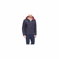 Tommy Hilfiger Mens Water Resistant Ultra Loft Filled Hooded Puffer Jacket  Midnight  Large