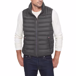 Tommy Hilfiger Men's Lightweight Ultra Loft Quilted Puffer Vest (Stand